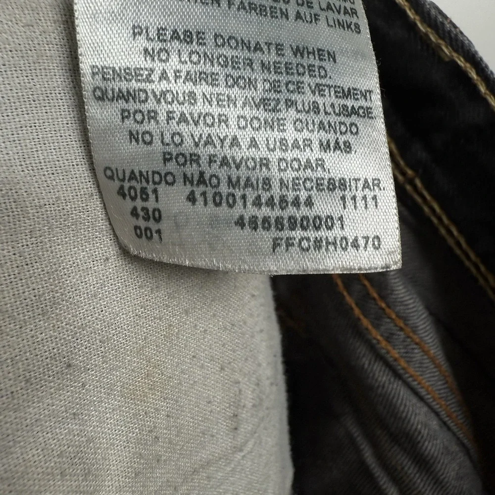 Levis 569 Baggy Jeans 38/32 (39/29.5) Black Washed Grunge Wide Y2K Flap Pocket